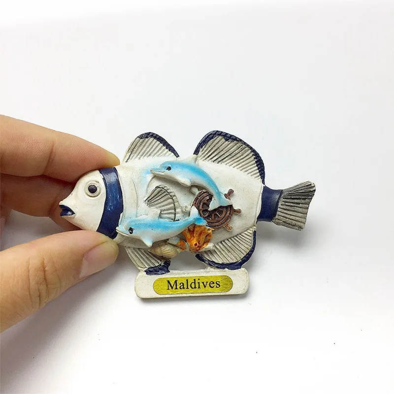 

Maldives Tourist Destination Personalized Creative Marine Life Magnetic Fridge Magnets High-Value Home Decorations