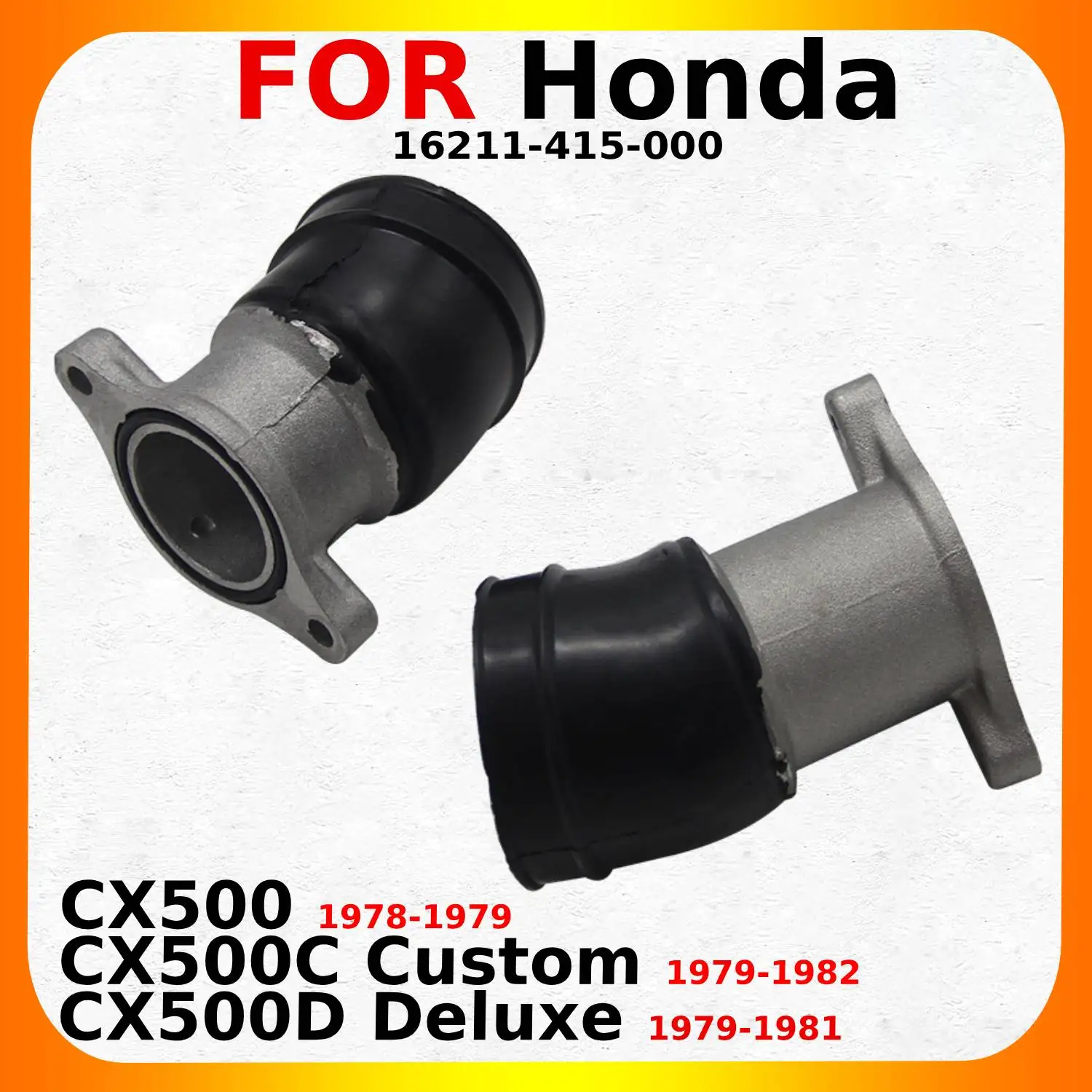 Adaptador de Interfaz de Carburador para Motocicleta, Piezas de Admisión para Honda CX500D Deluxe CX500C Custom CX500 cx500 cx 500 OEM:16211-415-000