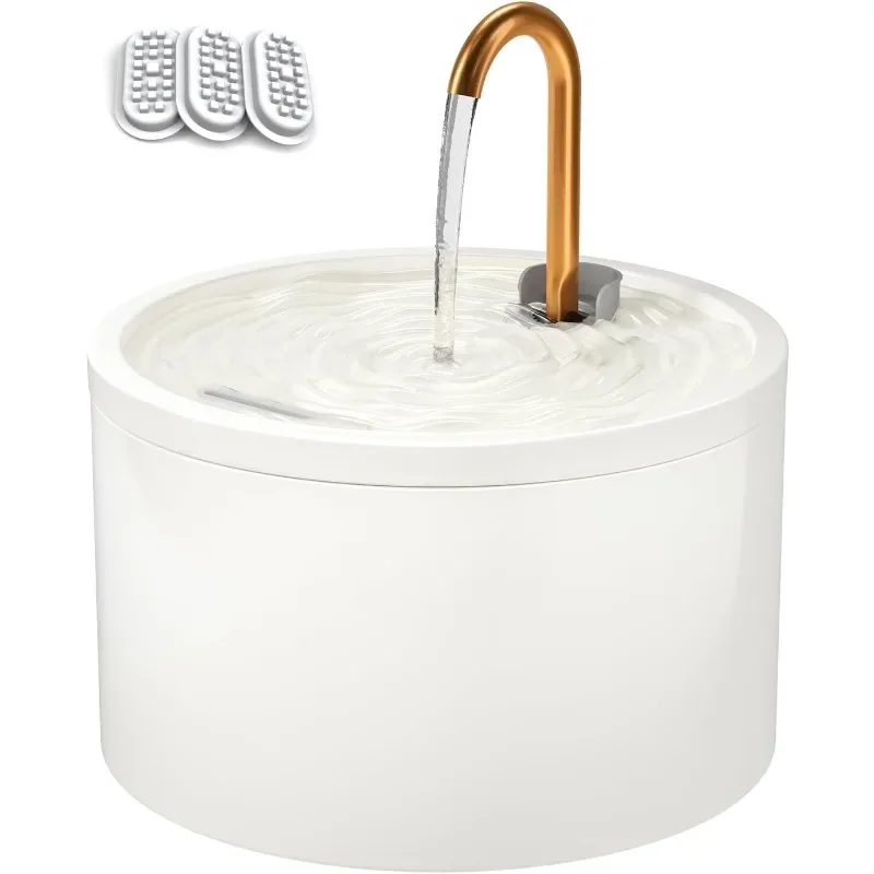 

Ceramic Cat Water Fountain, 2.1L/71oz Ceramic Cat Fountain, Automatic Ceramic Water Fountain for Cats