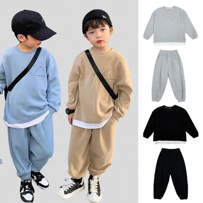 

Children Clothing Sets Autumn Winter Sport Suits for Kids Long Sleeve Sweatshirts+pants Tracksuits for Boys Teenager Outfits Set