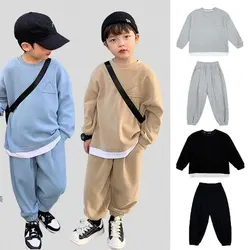 Children Clothing Sets Autumn Winter Sport Suits for Kids Long Sleeve Sweatshirts+pants Tracksuits for Boys Teenager Outfits Set