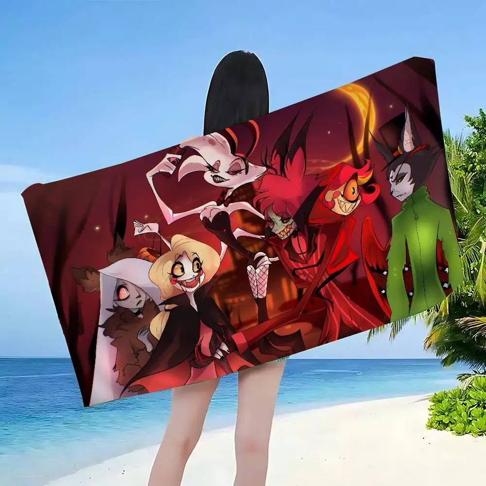 Anime H-Hazbin H-Hotel Microfiber Beach Towel Absorbent Quick dry Soft Yoga Swimming Resort Mountain Climbing Towel