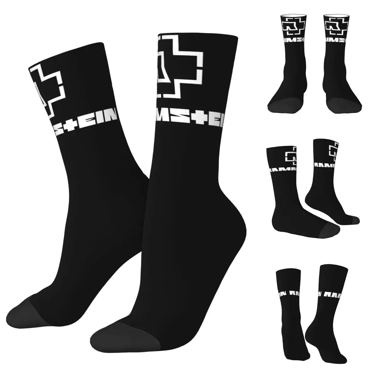 Ramms Band Rock High elasticity polyester Men and Women printing Socks,Windproof Applicable throughout the year Dressing Gift