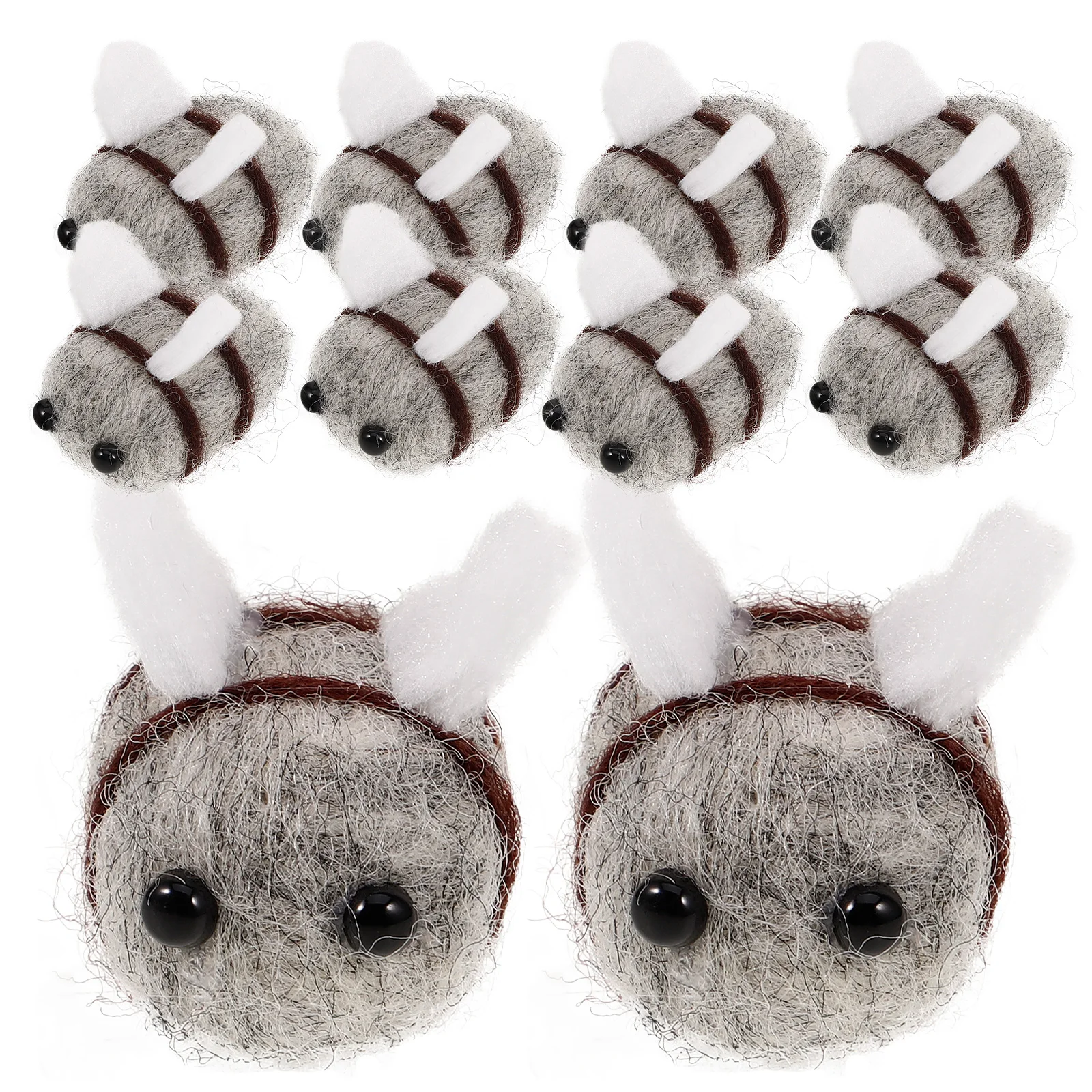 

10pcs Wool Felt Bee Pendant Costume Accessories Tiny Bees Felt Animals Craft Projects Bright Colors
