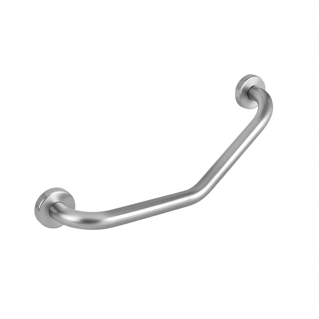 Grab Bar 30 x 30 Cm 45 Degree Angle White Safety Handle Bathroom Support