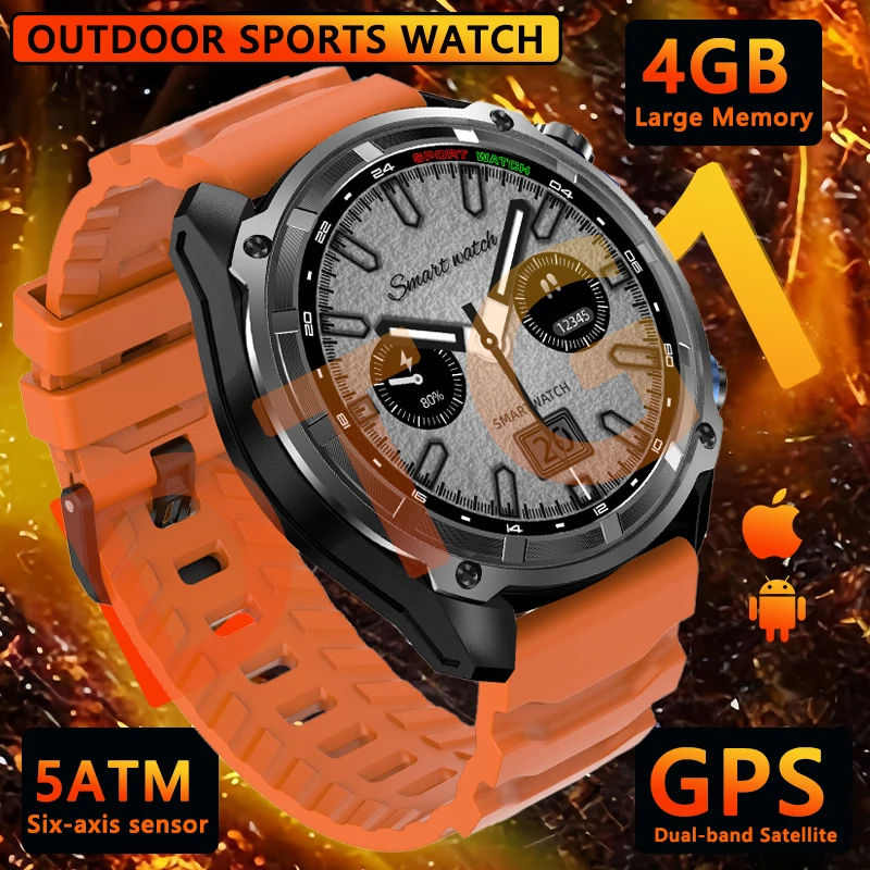 

Corning Gorilla Glass High End watch Swimming Waterproof Smart Watches Swim six axis sensor Sports Smartwatch 4GB MemoryGPS 5ATM