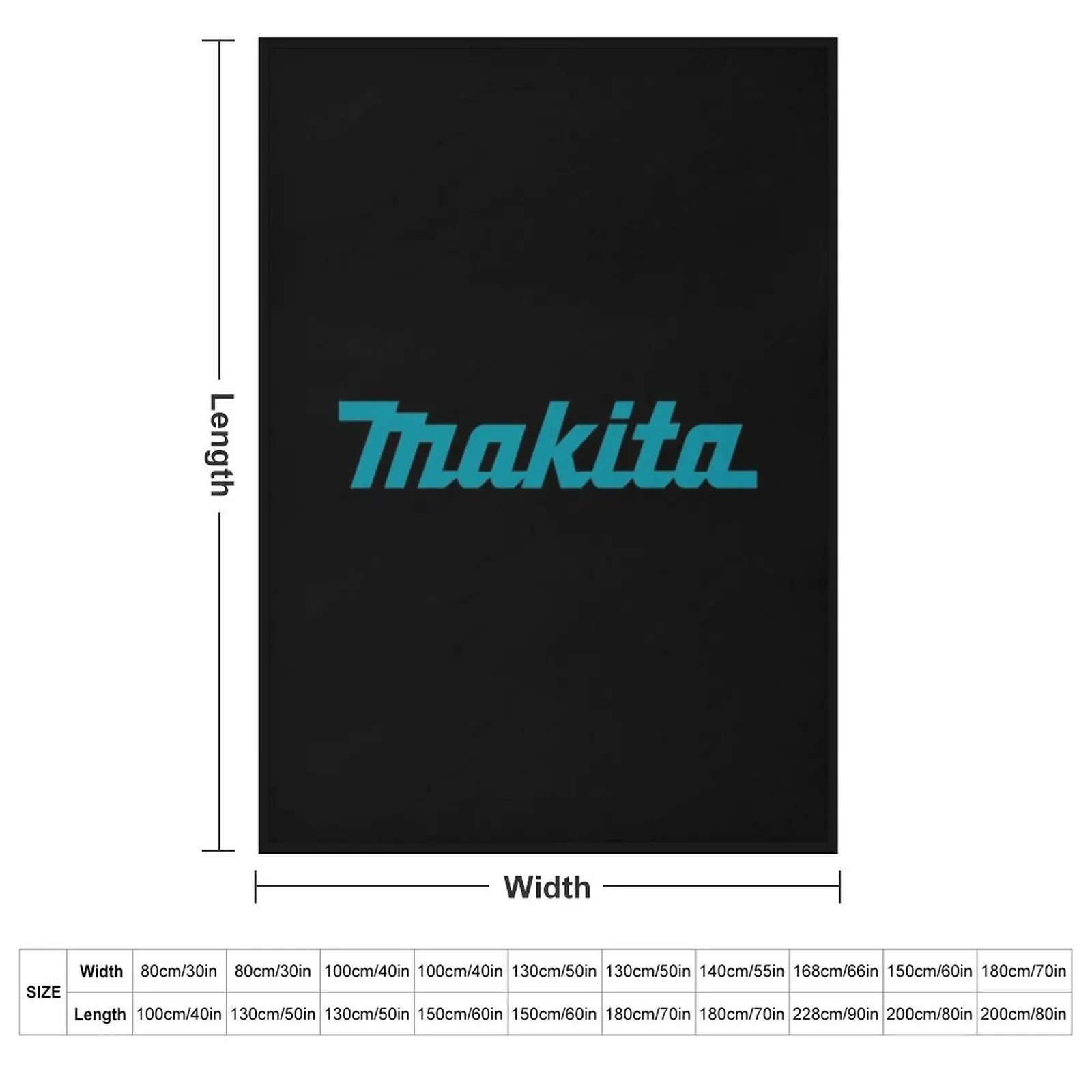 Makita Power Tools Logo 1268 Throw Blanket for winter Plaid on the sofa Summer Weighted Blankets