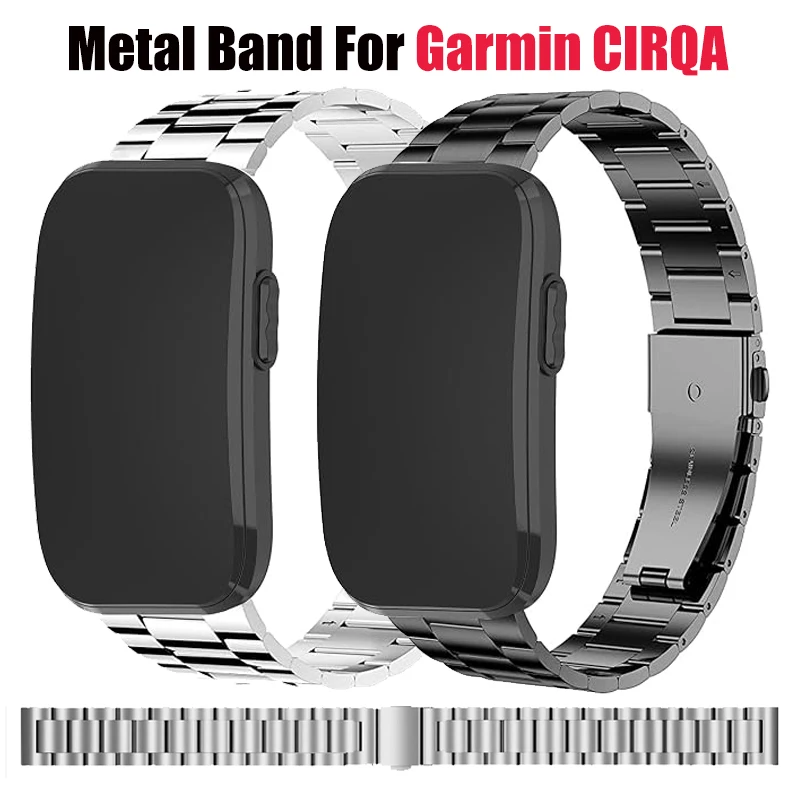 Stainless Steel Metal Strap For Garmin CIRQA Smart Band Replacement Quick Release Wristband For Garmin Cirqa Men Women Bracelet