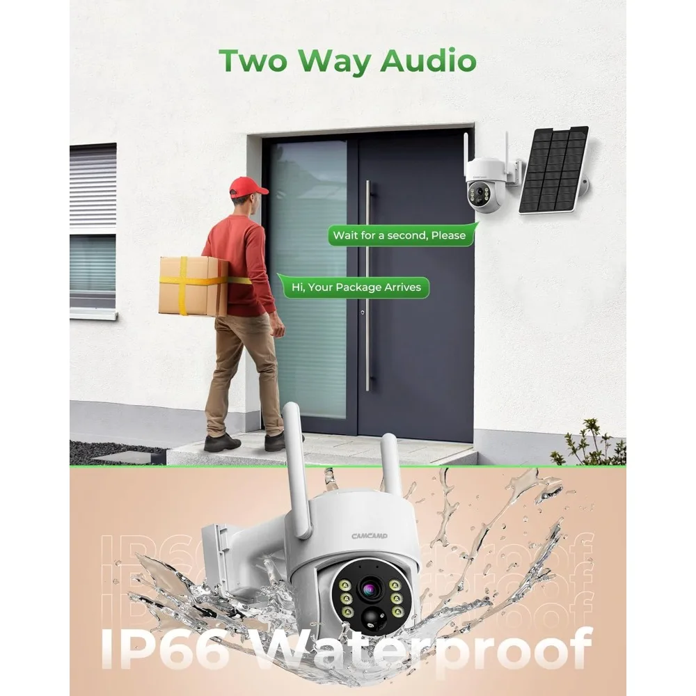 Solar Security Cameras Wireless Outdoor with 10" Monitor, 10CH NVR 2K Solar Home Security Camera System