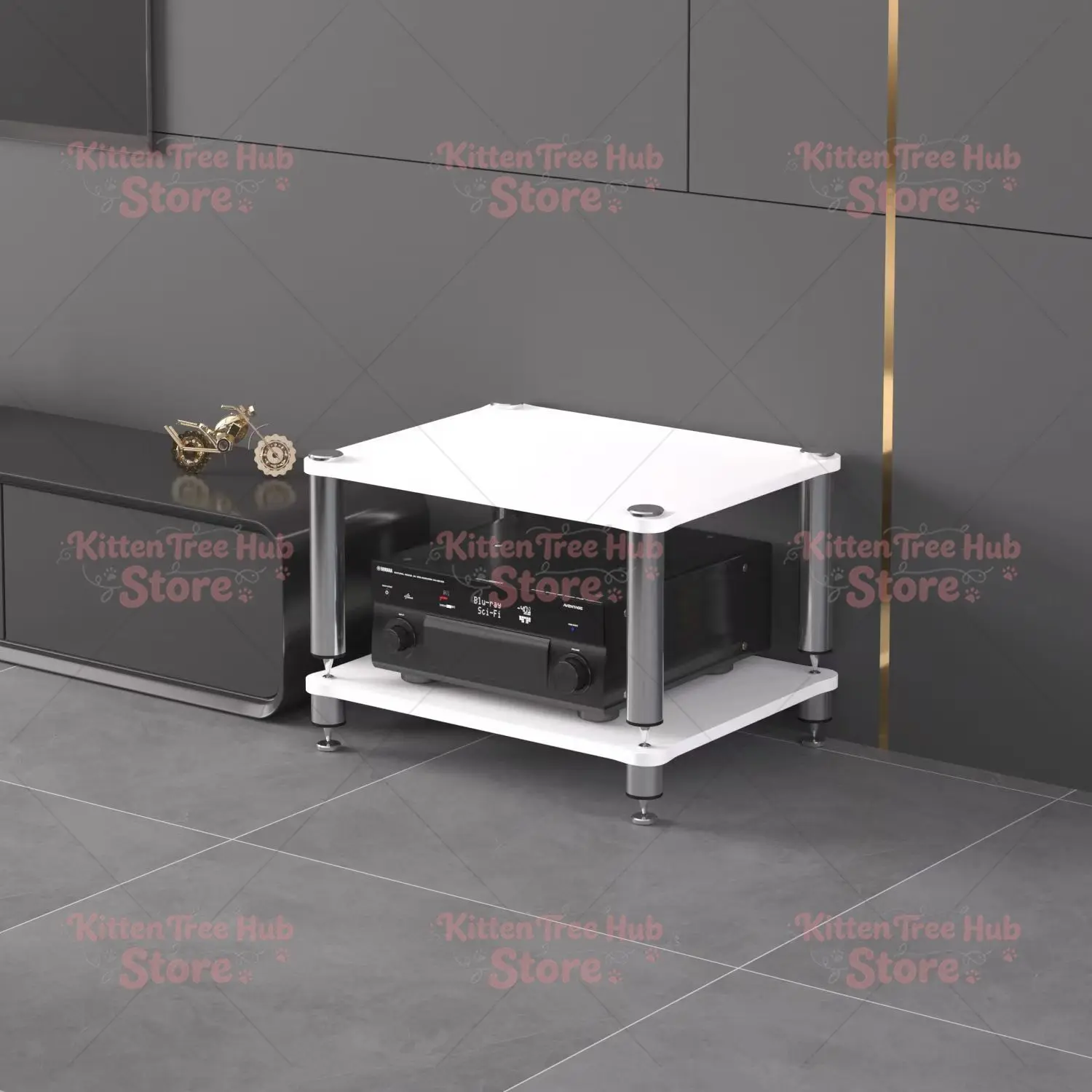 Cabinet Amplifier Rack Audio Equipment Rack with Shock Absorber Feet