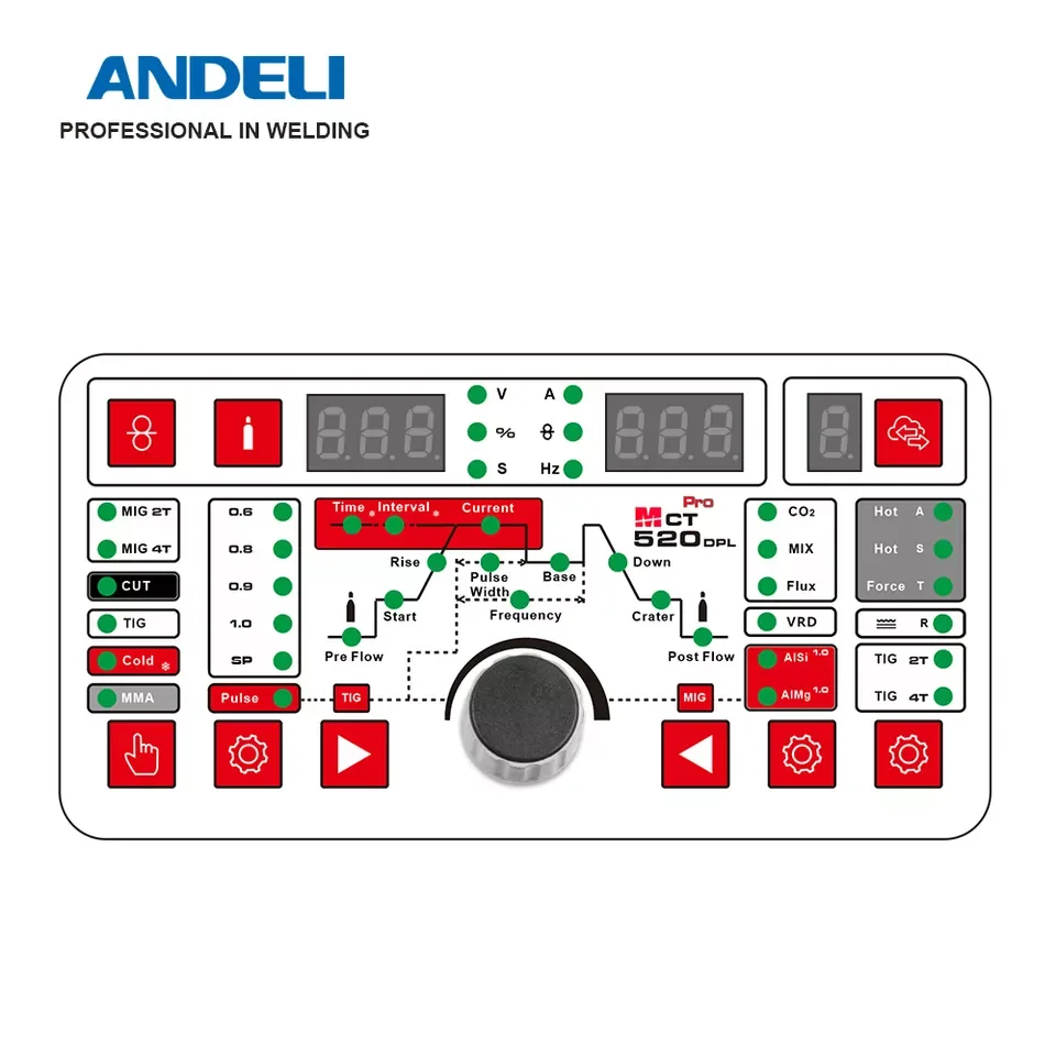 2026 Andeli 6 in 1 MIG,CUT,TIG,Cold, MMA Aluminium Welding Machine Multifunctional Welder Made Specially view 4