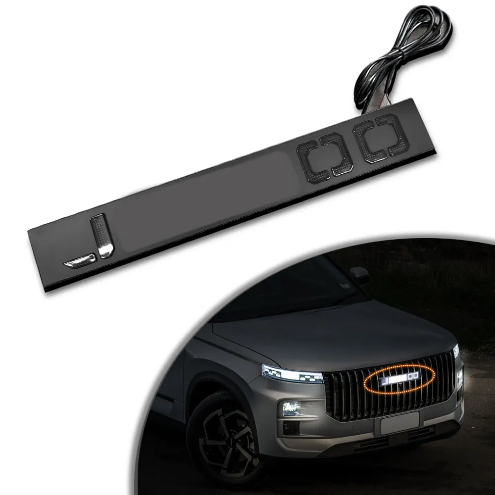 For JAECOO J7 2023-2026 JAECOO7 LED Car Front Bumper Radiator Grille Illumination Emblem