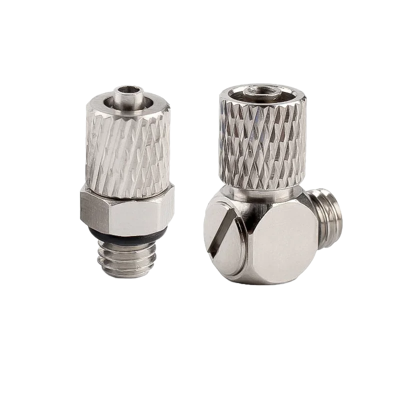 Tubo de manguera OD 4/6mm, rosca macho M5/M6, accesorios de giro rápido Micro neumático, Conector de acoplador de junta rápida de codo/recto