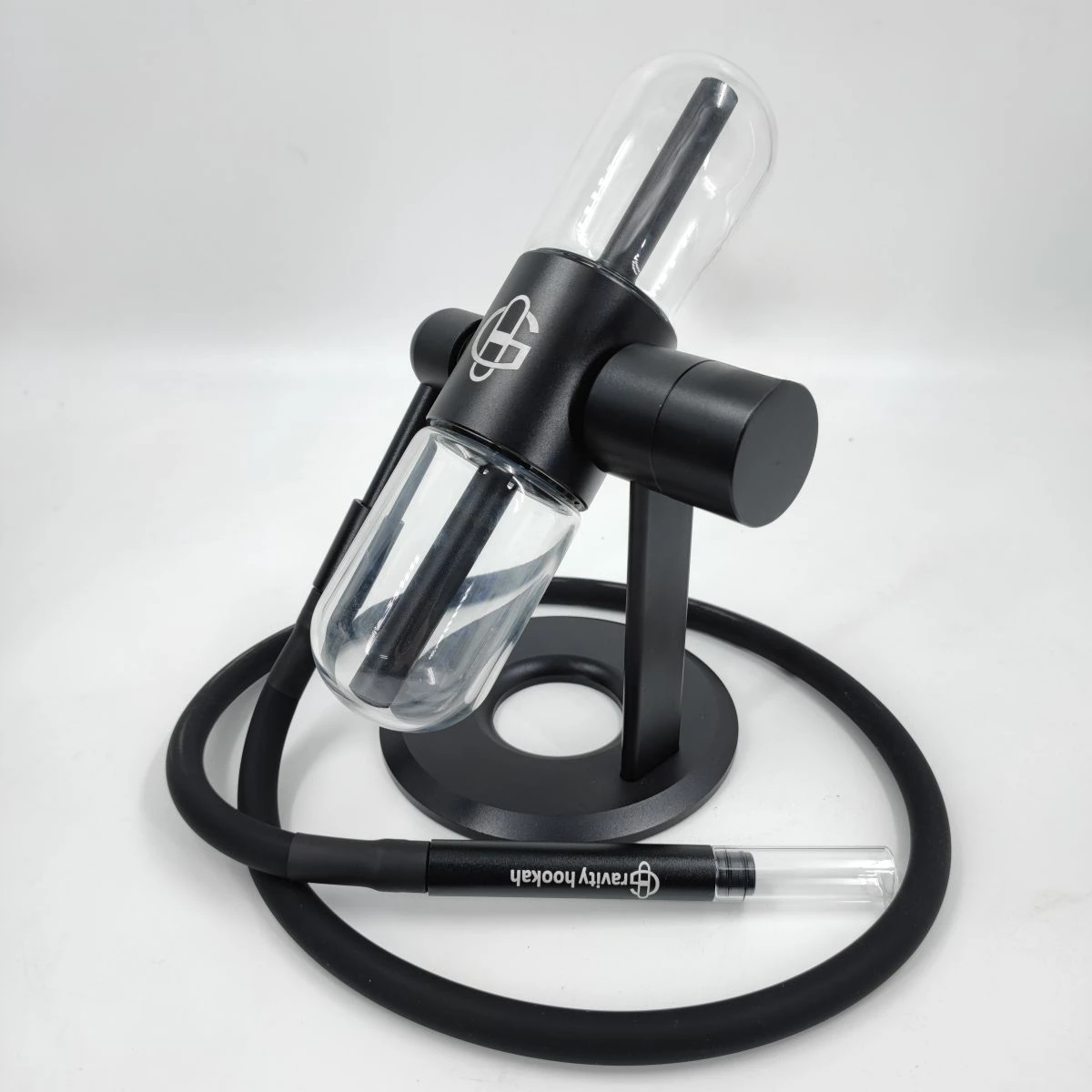 R&R Gravity Smoking Pipe 360 Degree Rotation Hookah Travel Complete Set with Portable Handbag Glass Shisha Bowl Smoke Accessory