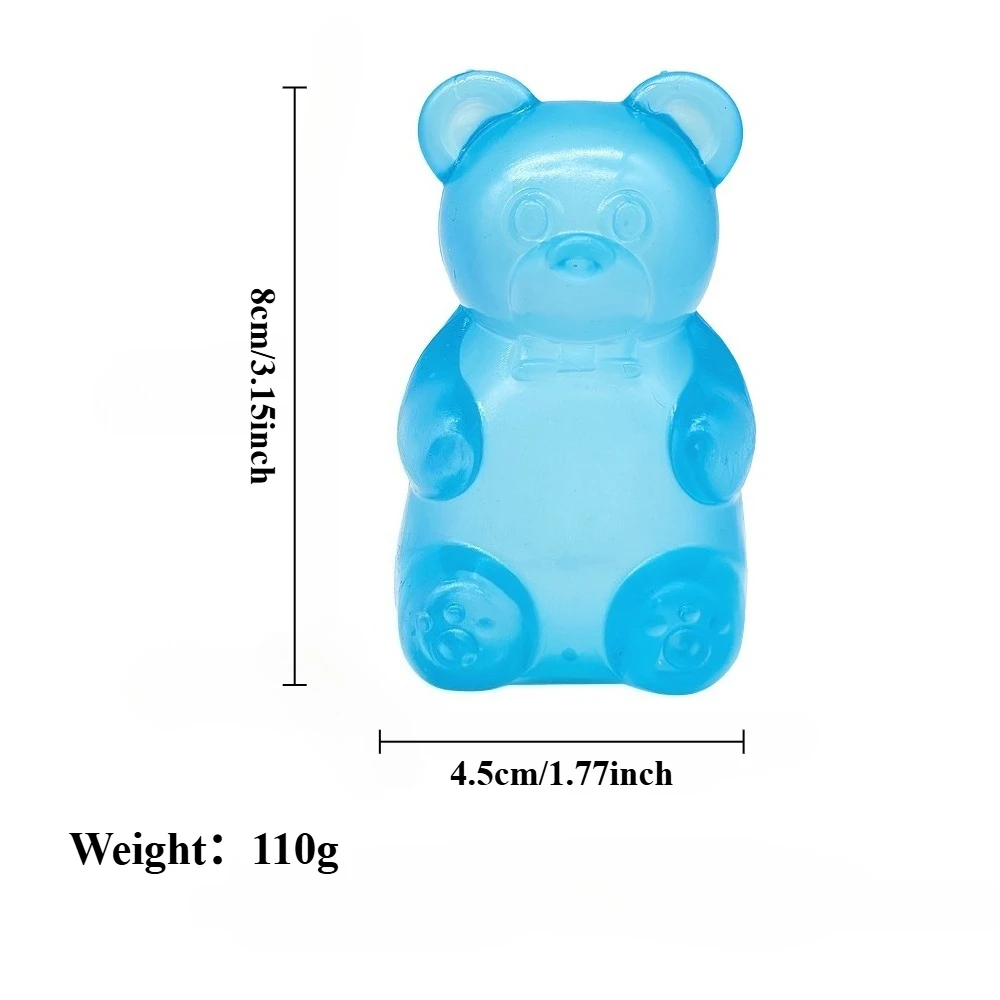 Brinquedo de aperto de urso de goma mole-brinquedos sensoriais de alívio de estresse, squishies macios de recuperação lenta para ansiedade, terapia de mãos