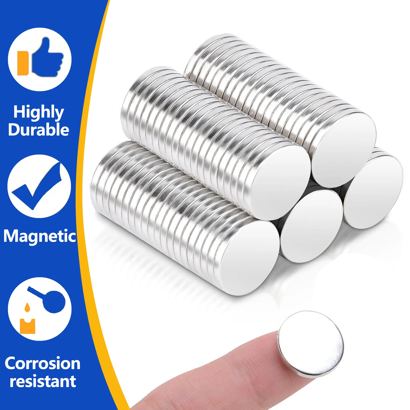 50/100/200 Pcs 8x1mm Mini round Magnets Small Disc Magnetic for DIY Decoration Scientific Craft Education