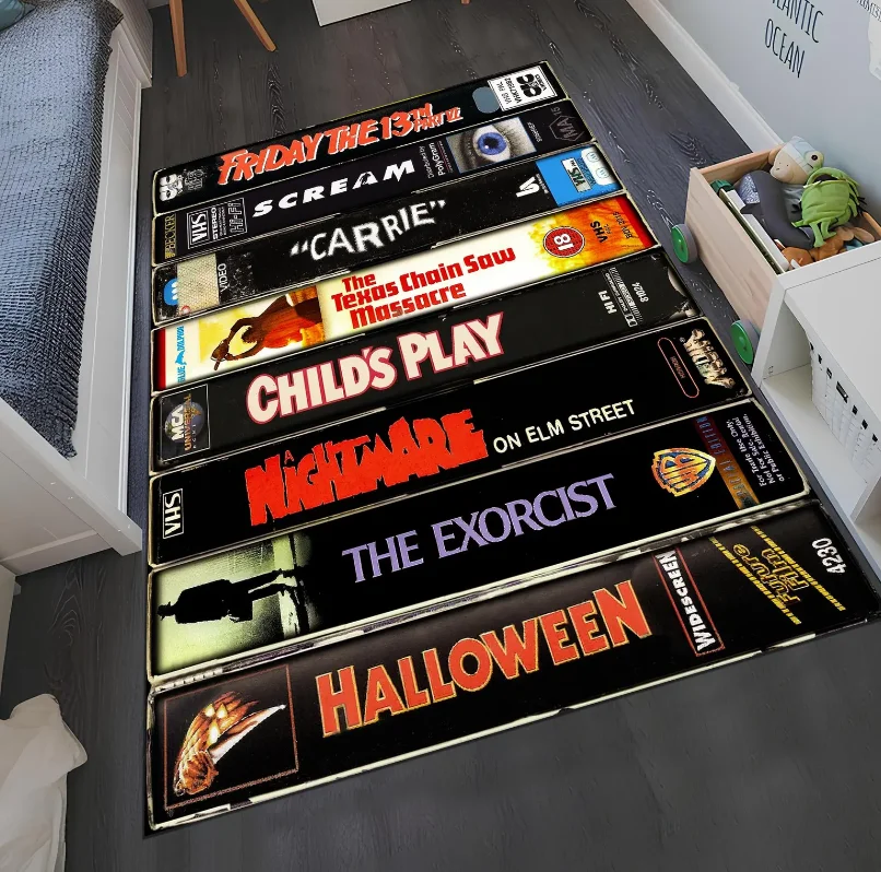 Horror Movie Rug,Movie Rug,Movie Series,Horror Rug Fear Rug,Cool Fantastic Horror Decor,Gothic Rug,Unique Rug,Area Rug