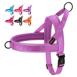 Mesh Nylon Dog Harness Reflective Pet Harness No Pull Dogs Vest With Quick Control Handle for Small Medium Large Dogs Pitbull