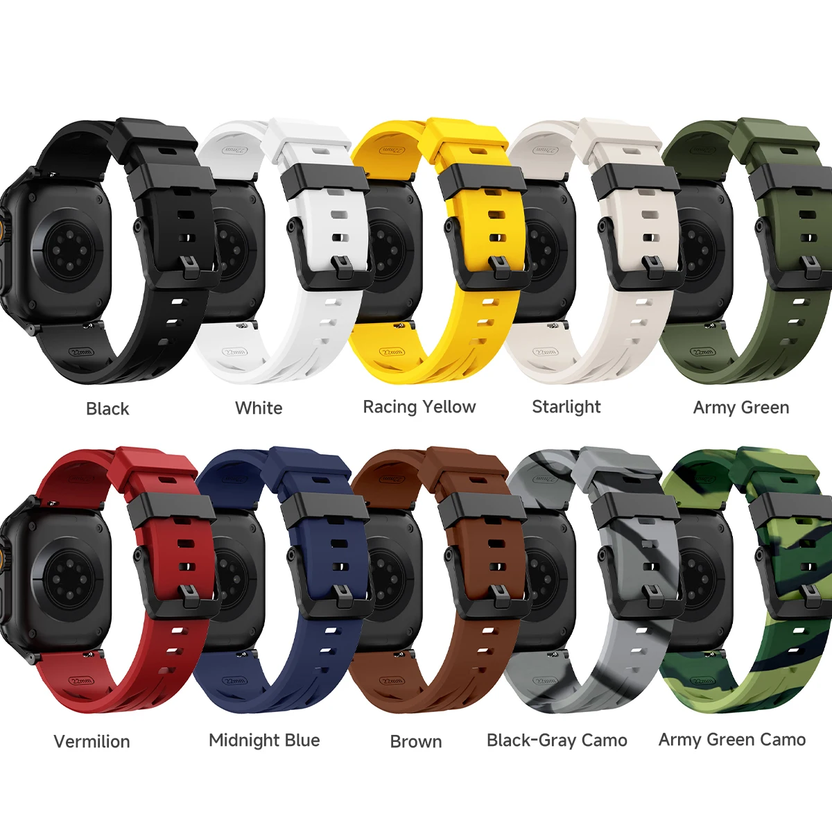 Silicone Strap for Apple Watch Ultra 49mm Men Sport Sweat Proof Band for Iwatch 11 10 9 8 7 6 Se 46 45 44mm Bracelet Accessories