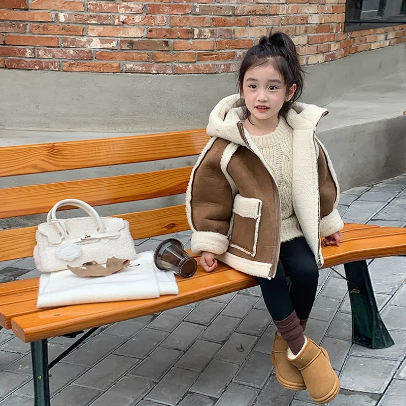 Girls Coat Jacket Winter Cotton Windbreak 2023 Perfect Warm Plus Thicken Furs Overcoat Comfortable Children's Clothing