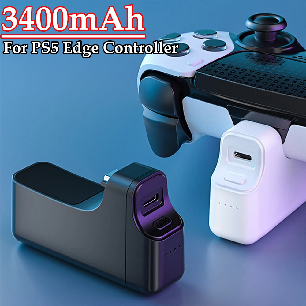 3400mAh Rechargeable Controller Battery for Sony PS Portable Batteries with Charging Cable Controller Battery for PS5 Edge