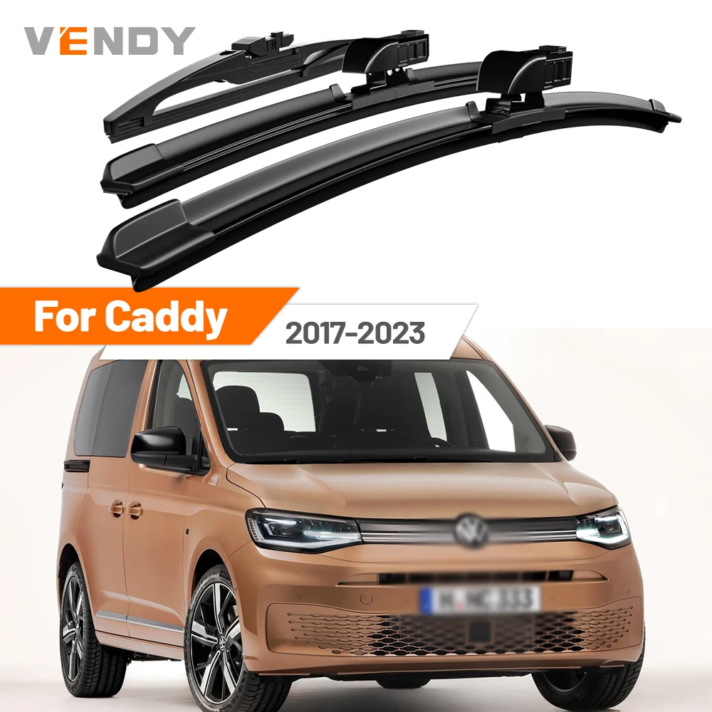 

For VW Caddy 2017-2023 2018 2019 2020 2021 2022 Front & Rear Windshield Wiper Blades Windscreen Wipers Set Accessories