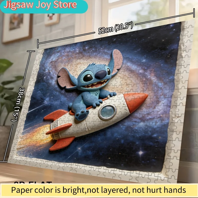 จิ๊กซอว์ 2 มิติ ลายดิสนีย์ สติทช์ และมิกกี้เมาส์ เหมาะสำหรับผู้ใหญ่ - ปริศนาท้าทาย ฝึกสมอง ตกแต่งสไตล์ย้อนยุค ของสะสม