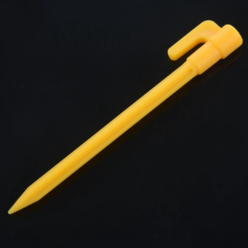30Pcs Camping Tools Plastic Tent Pegs Nails Sand Ground Stakes Outdoor Camping Tent Awning Yellow Tent Accessories image 4