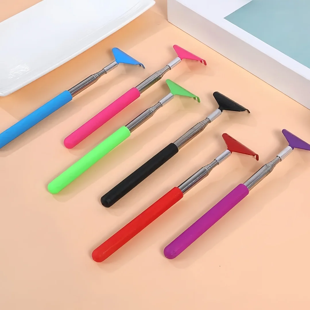 

5pcs Stainless Steel Extendable Back Scratcher Telescopic Itch Relief Massager Telescoping Back Scratching Massaging Tool