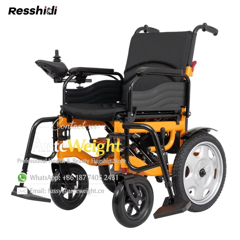All Terrain Portable Folding Wheel Chair Foldable Lightweight Power Steel Electric Wheelchair for Disabled