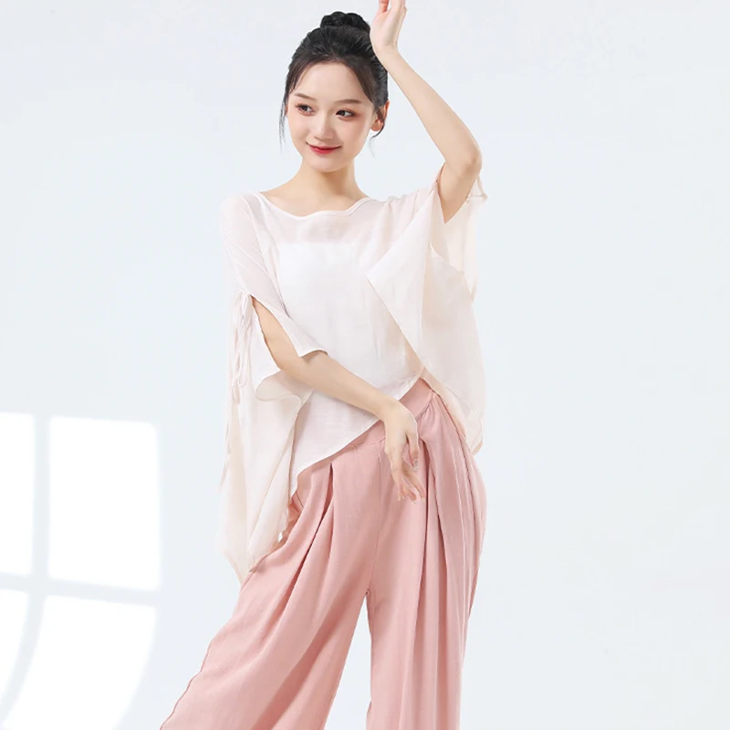 Women Casual Loose T-Shirts Jazz Dance Modern Dance Cover Up Latin Dance Clothes Ballroom Rumba Tops Practice Stage Costume