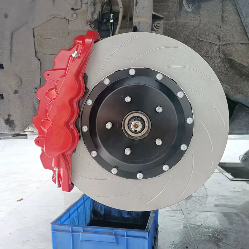 New Racing 6-Pot Front Brake Caliper 8520 Rotor Disc Kit 19 Inch Big Brake Kit for Fit VW Golf 5x112 Wheels