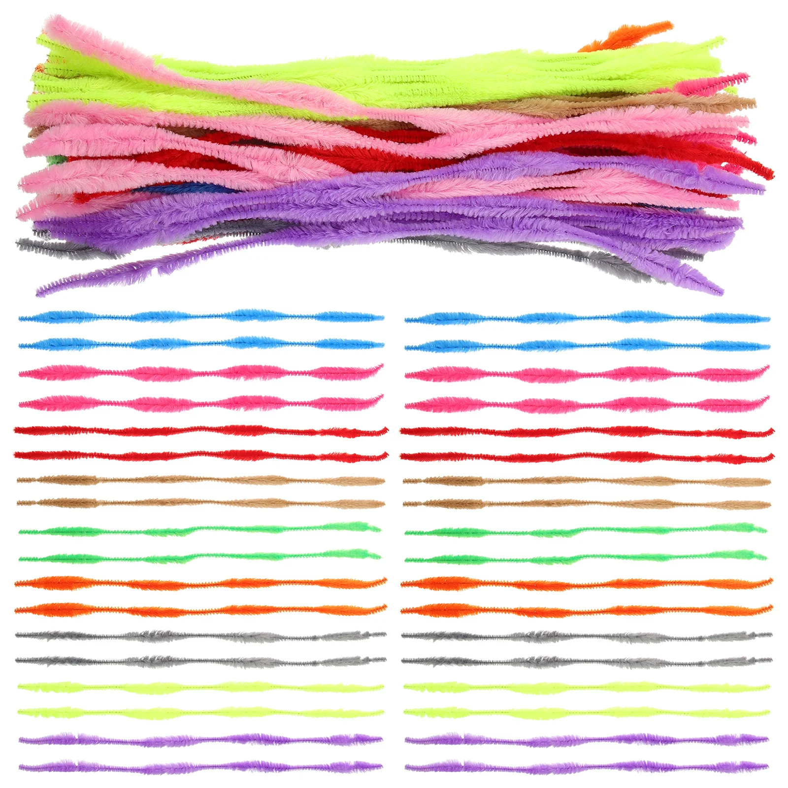 200 قطعة لتقوم بها بنفسك الحرف اليدوية التواء قضبان سميكة متعة الاطفال الحرفية العصي للإبداع رياض الأطفال ديكور الحفلات النشاط