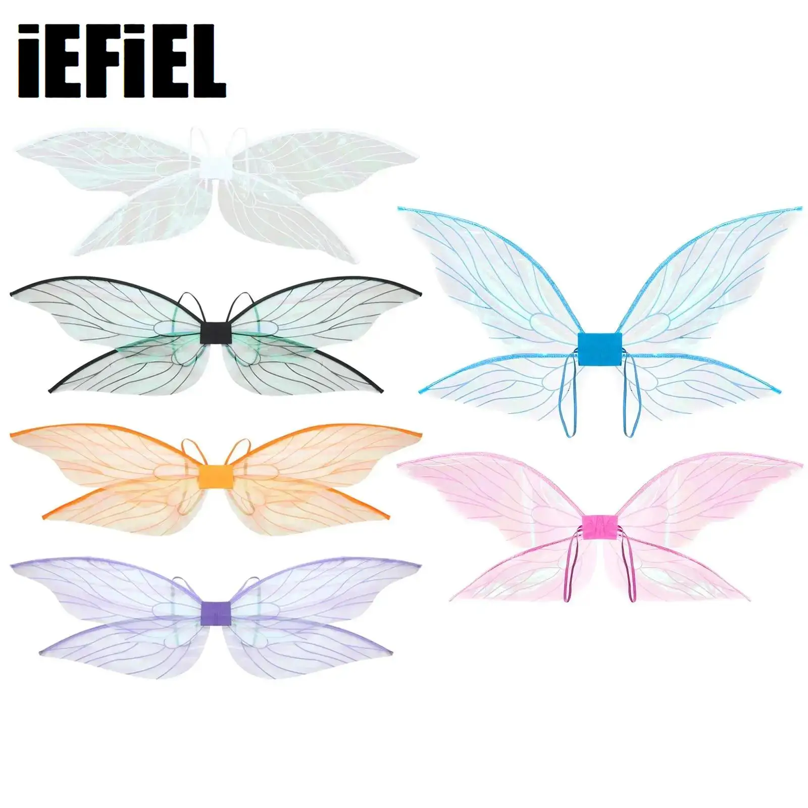 Kids Party Elf Wings Halloween Cosplay Costume Accessory Festive Masquerade Props Dress Up Cicada Wings