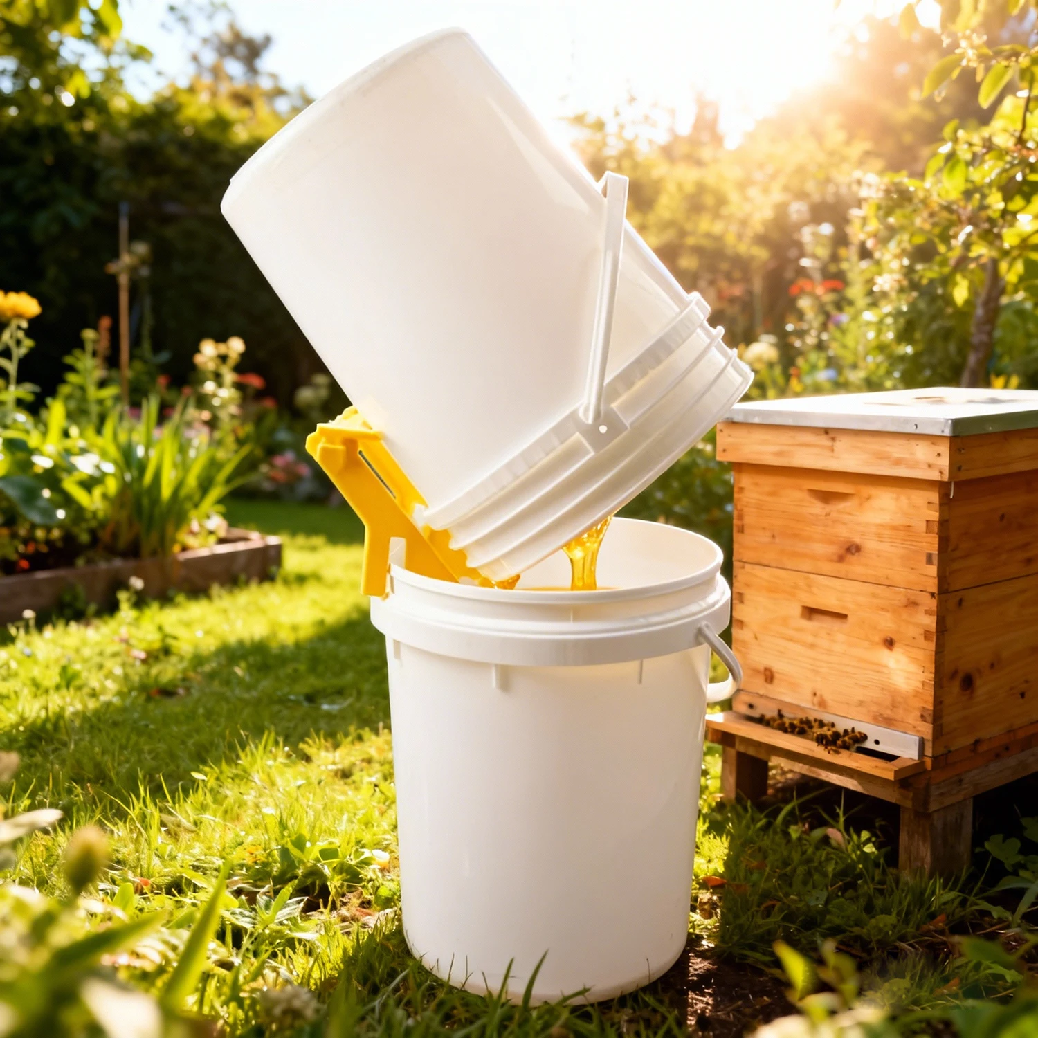 Honey Bucket Stand Honey Tank Pouring Bracket Honey Container Support for Efficient Honey Flow Beekeeping Honey Storage Tool