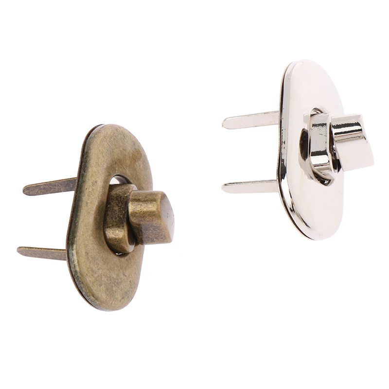 1PCS Mini Oval Twist Lock Metal Closure Buckle Turn Locks For Purse Wallet Women's Handbag Shoulder Bag Accessories