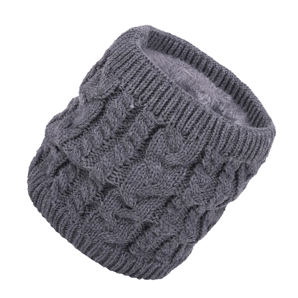 متماسكة وشاح للرقبة مكتنزة الصوفية الدافئة دائرة وشاح للنساء شتاء خريف رمادي داكن بطانة أنيقة يندبروف الأوشحة لخزانة الملابس