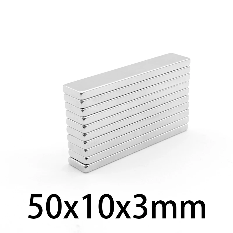 50x10x3mm Square Strong Magnet 50mmX10mmx3mm For Home Refrigerators, Offices DIY 50*10*3 mm Block Magnet 50x10x3