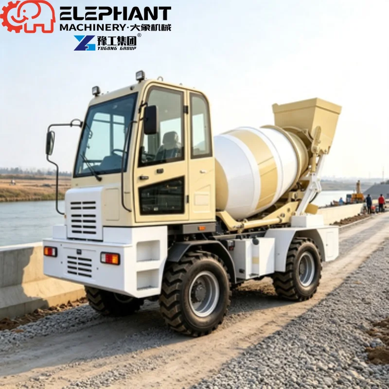 3.5m³ Tank Discharge Capacity Automatic Self-Loading Cement Concrete Mixer Truck Construction Machinery