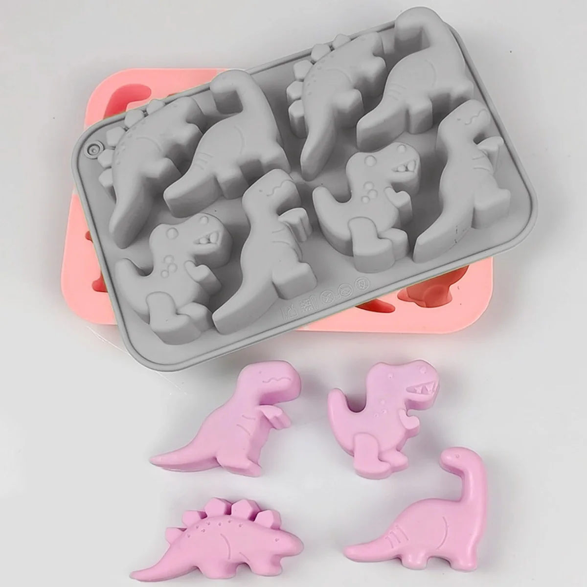 Jurassic Dinosaur Chocolate Silicone Mold Dragon Cake Decor Candy Jelly Baking Tool Candle Soap Mould Ice Tray Home Decor Gifts