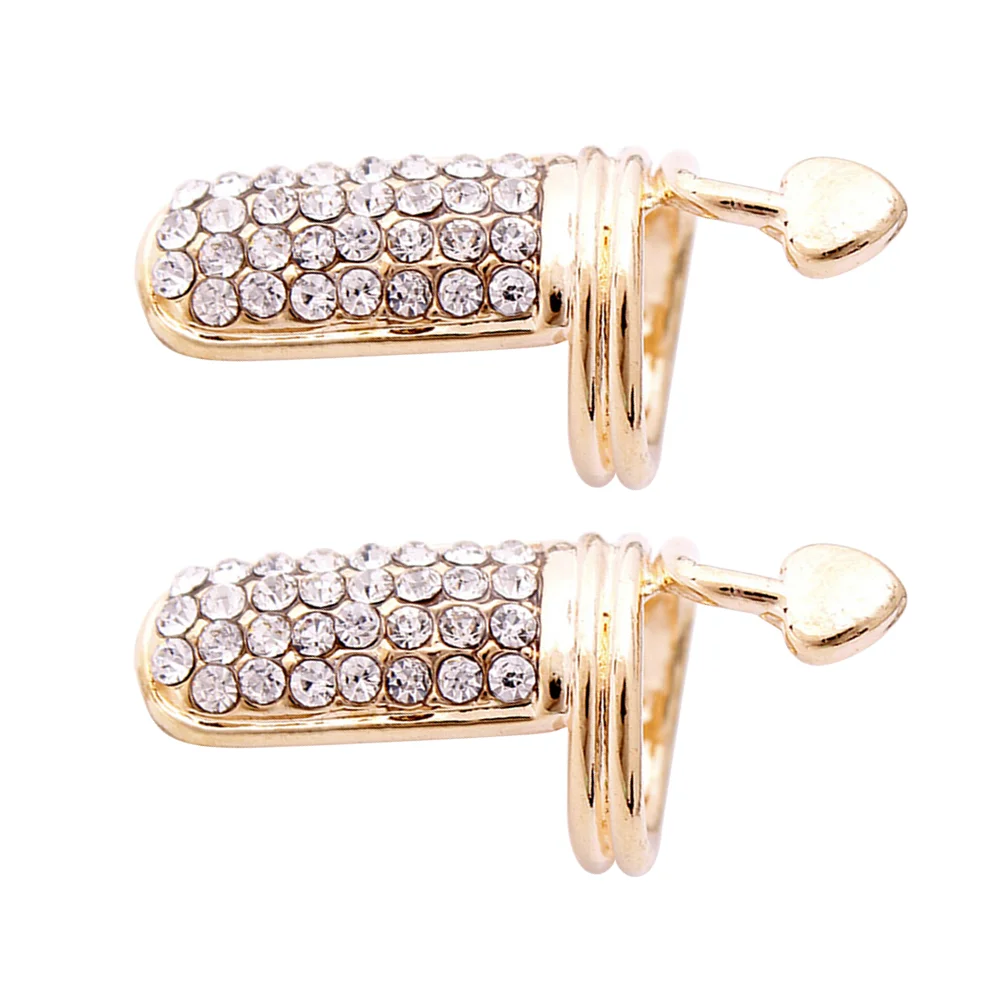 

2 Pcs The Ring Knuckle Rings Nail for Women Decoration Pearlescent Finger Woman