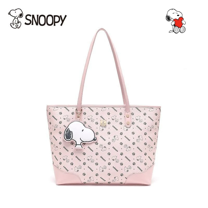 

Симпатичная сумка-тоут с рисунком Снупи, креативная модная сумка для девочек в стиле каваи, высококачественная сумка на плечо, аниме, периферийные устройства, подарок на Рождество и Хэллоуин.
