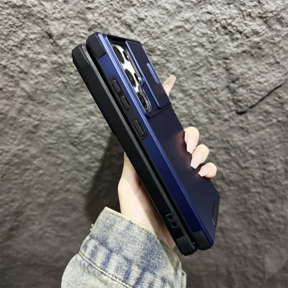 삼성 노트 10 20 S20 S21 S22 S23 FE S24 플러스 S25 울트라 A06 A16 카메라 슬라이딩 보호 델럭스 아머 폰 케이스