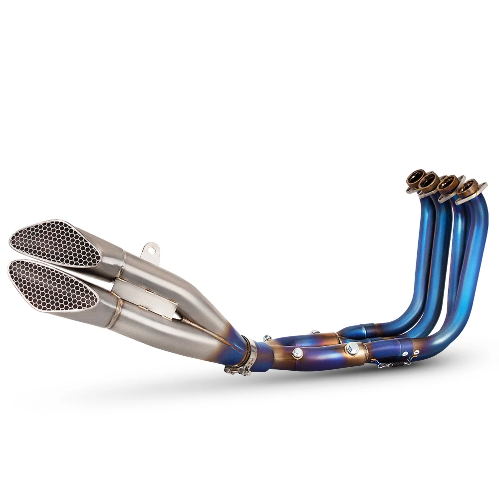 

STLF For S1000rr S1000r 2019-2024 Race RS Full Titanium Alloy Motorcycle Exhaust System Modify Double Outlet Net Port Muffler