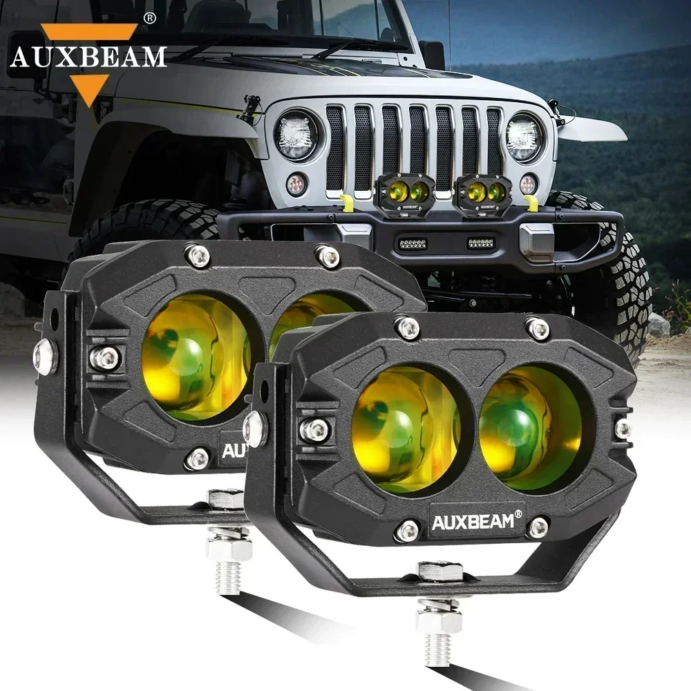 AUXBEAM 4 inch 60W LED Work Light LED Pod Driving Lamp 3000K/6500K Spot Light IP67 for Offroad Truck SUV 4WD ATV R4 SERIES