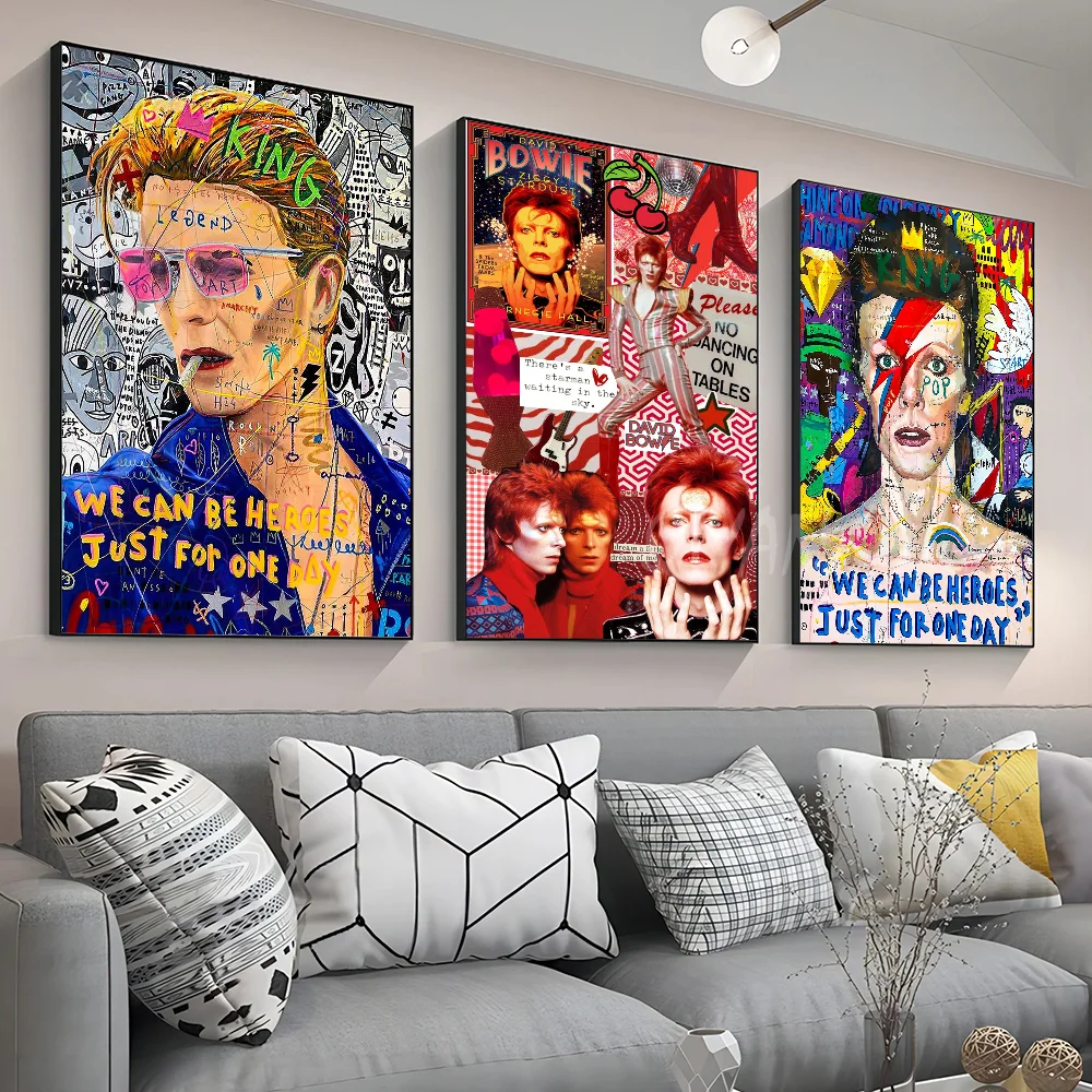 British Rock Singer D-David_B-Bowie Poster Wall Art Home Decor Room Decor Digital Painting Living Room Restaurant Kitchen Art