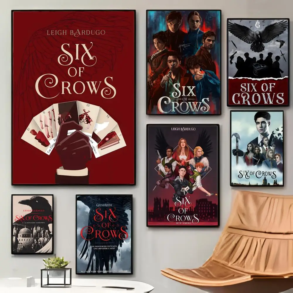 Fashion Gritty Captivating S-Six Of Crows Poster Sticky Waterproof Coffee House Bar Room Wall Decor Gift