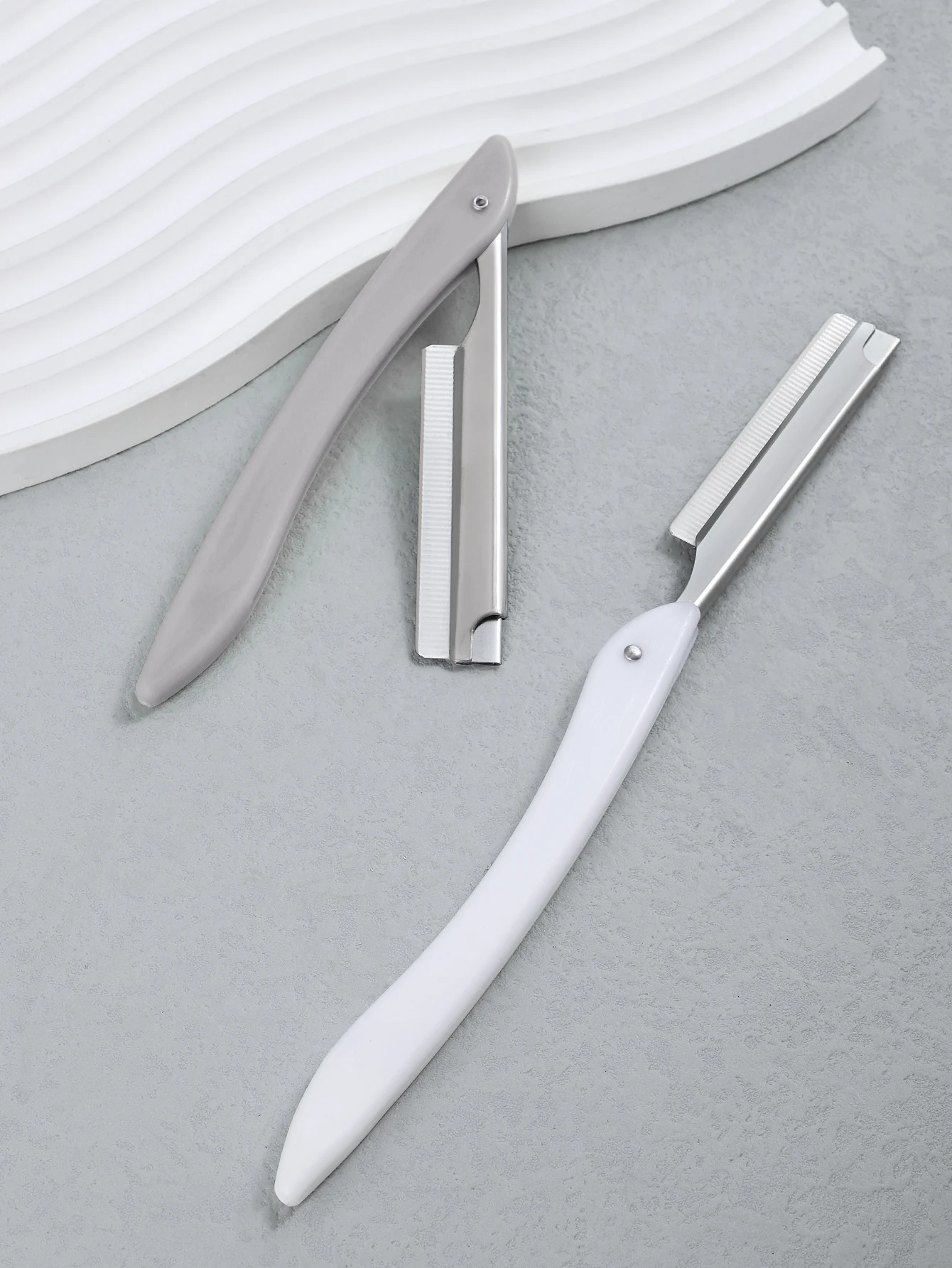2er-Pack Rasiermesser Augenbrauen-Trimmer, Edelstahl-Haartrimmer, Professioneller Gesichts-Augenbrauenrasierer, nur für Männer und Frauen. – Detail 18