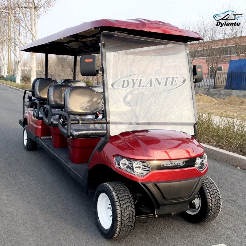 

High Quality 4+2 Comfort Seats Electric Golf Cart Outdoor Hot Selling Solar Powered Car With 4KW Motor 60V Battery