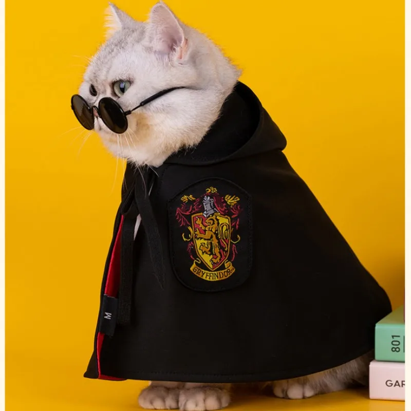 Traje divertido de animales para Cosplay, Capa Mágica bonita para mascotas, conjunto de gato a la moda, utilería para fiesta de disfraces de Halloween, regalo